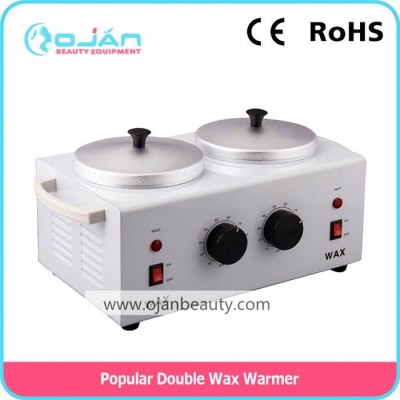 Double pot wax heater/professional depilatory wax warmer for salon